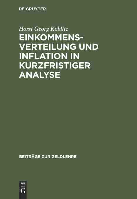 预售按需印刷 Einkommensverteilung und Inflation in kurzfristiger Analyse