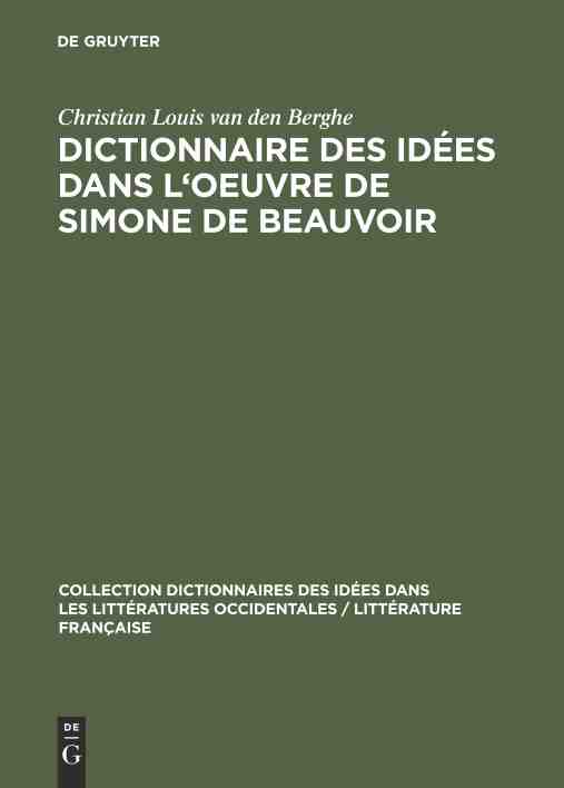 预售按需印刷 Dictionnaire des idées dans l oeuvre de Simone de Beauvoir