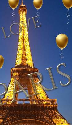 【预售按需印刷】I love paris eiffel tower gold ballon creative blank journal