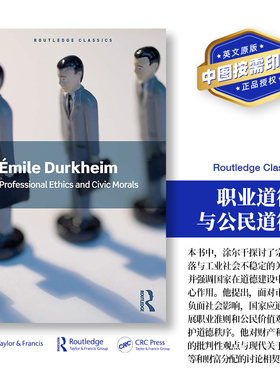 预售   职业道德与公民道德 Professional Ethics and Civic Morals 「 Routledge Classics 」