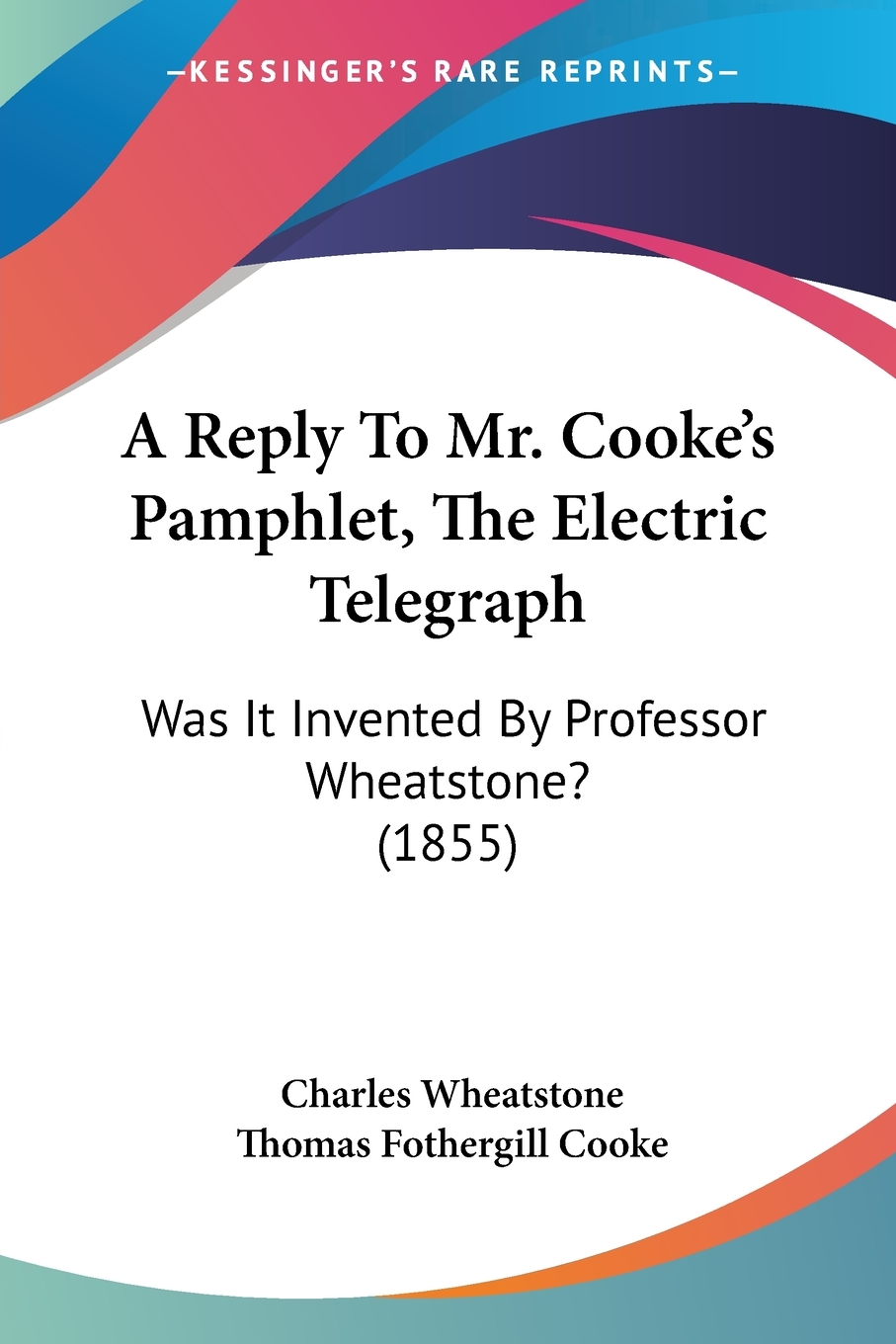 【预售按需印刷】A Reply To Mr. Cooke s Pamphlet The Electric Telegraph