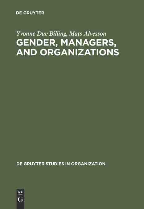 预售按需印刷 Gender Managers and Organizations