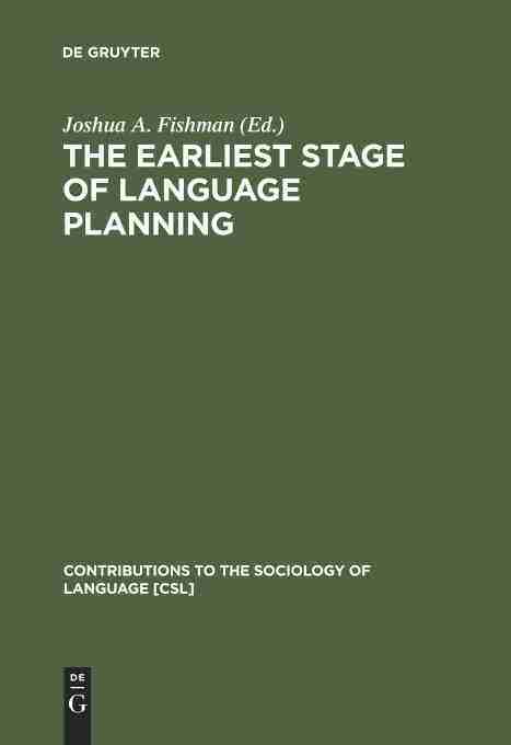 预售 按需印刷 the earliest stage of language planning