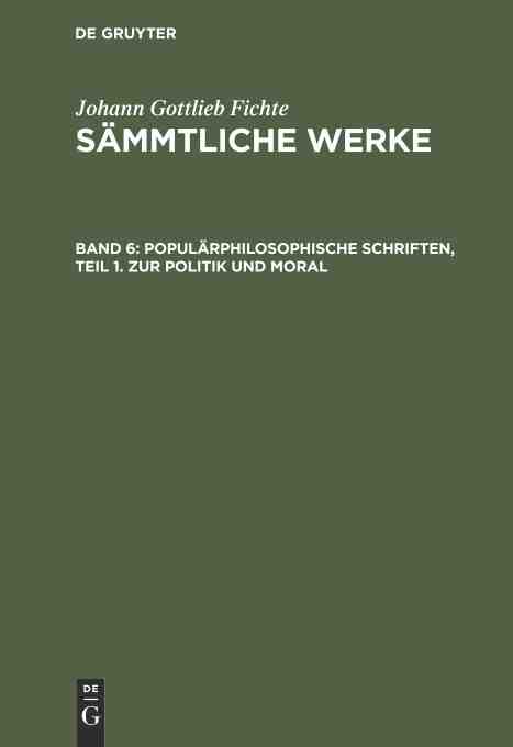 预售按需印刷 Popul?rphilosophische Schriften Teil 1. Zur Politik und Moral