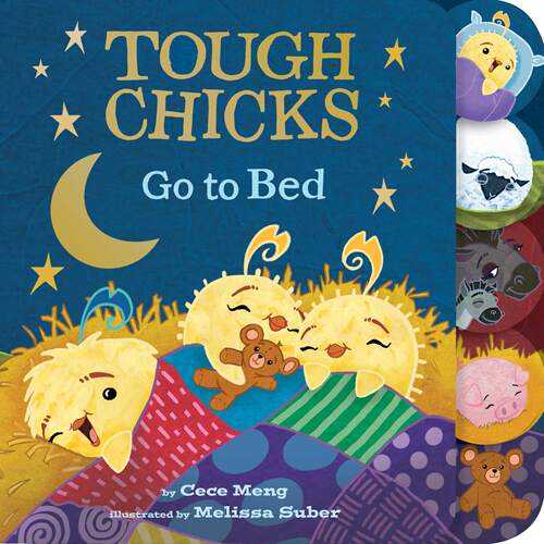 Tough Chicks Go to Bed儿童绘本纸板书 睡前故事 英文原版(Tabbed Touch-And-Feel Board Book) 0-3岁亲子阅读 中图