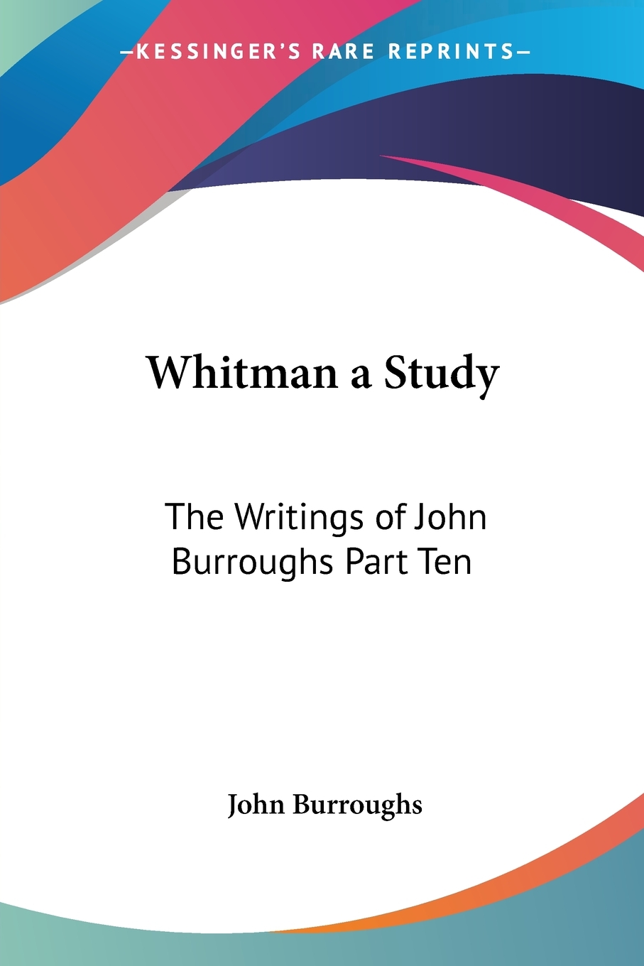 预售按需印刷 Whitman a Study