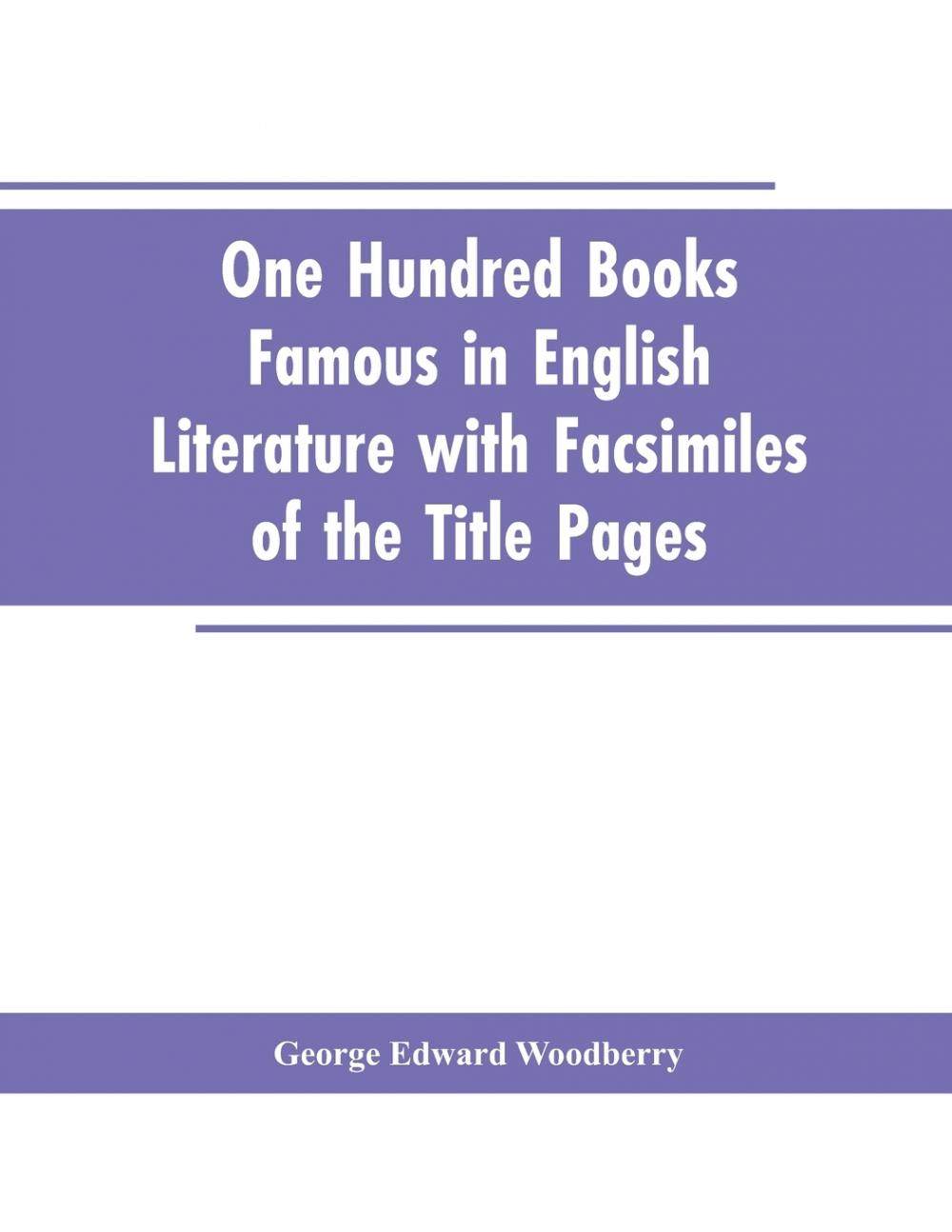 【预售 按需印刷】one hundred books famous in english literature