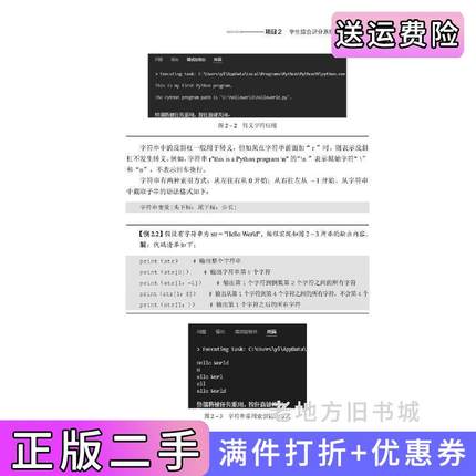 二手正版Python程序设计案例教程彭宇林北京交通大学出版社