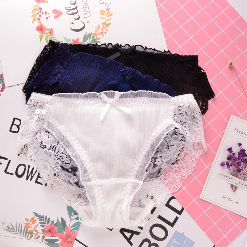 cos胖次伪娘镂空白色变装三角裤