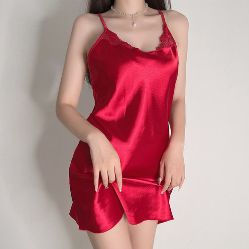 蕾丝性感吊带伪娘睡裙男士cd变装夜店睡衣套装女装大佬露背家居服