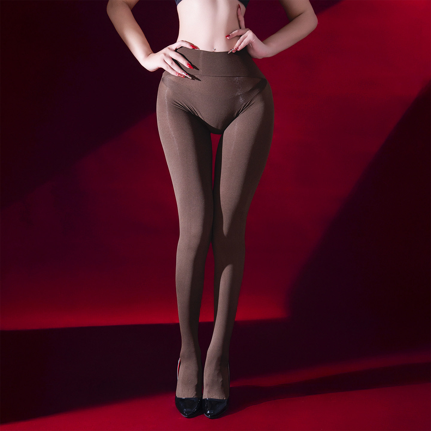 无缝深裆女装大佬jj套天鹅绒伪娘连裤袜保暖高弹微压大码男娘丝袜