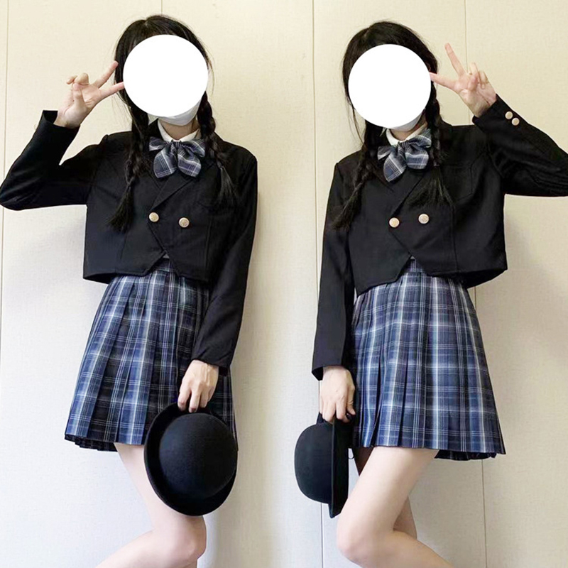 甜美学院风伪娘制服jk西装外套女装大佬学生上衣男cd变装长袖校服
