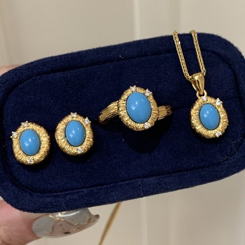 法式轻奢复古项链戒指耳钉