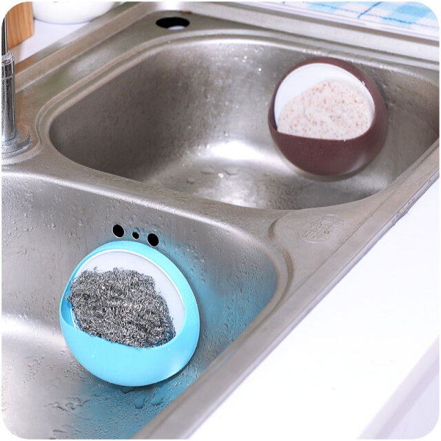 kitchen storage box sponge drain dry organizer convenient us