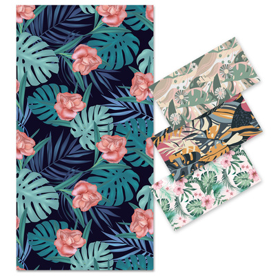 细纤维印花运动毛巾吸水浴巾