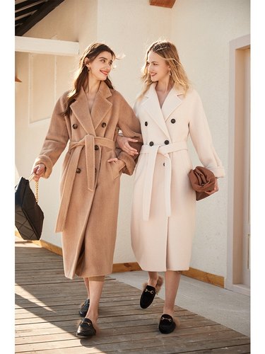 双面100%羊毛大衣羊绒明星同款