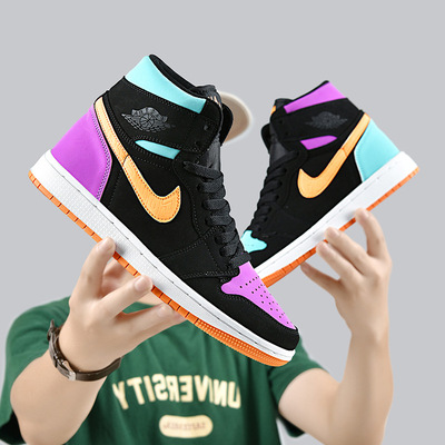 正品AJ官网aj男鞋子糖果鸳鸯高帮鞋板鞋男运动鞋百搭情侣男女鞋学