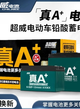 宁波超威电池电瓶叉车电动车黑金48v60v72V12a20a32a以旧换新原装