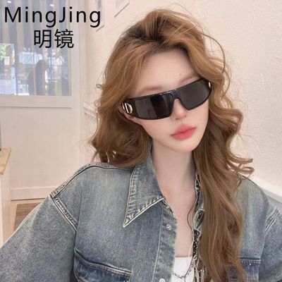 新款CD家一片式黑超发箍墨镜女户外防紫外线护目太阳眼镜高级感潮