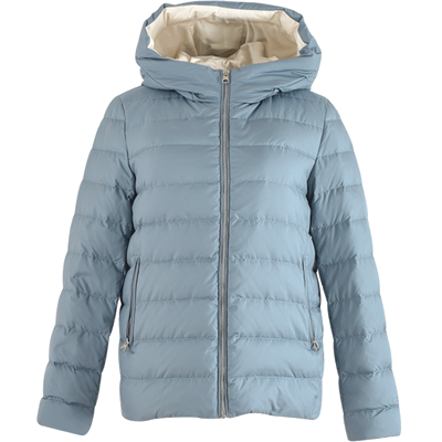 轻薄短款羽绒服曼哈芙休闲连帽