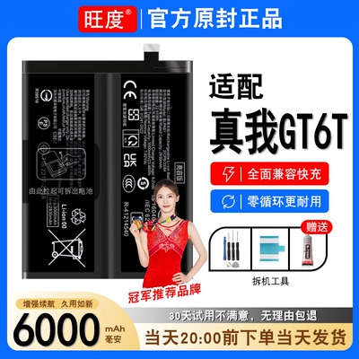 适用于真我GT6T电池原装Realme gt6t正品内置手机电板BLPA51