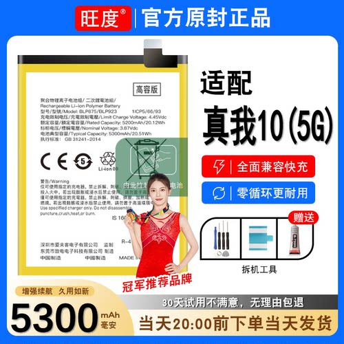 适用真我10电池5G原装realme10正品大容量RMX3615手机电板BLP875
