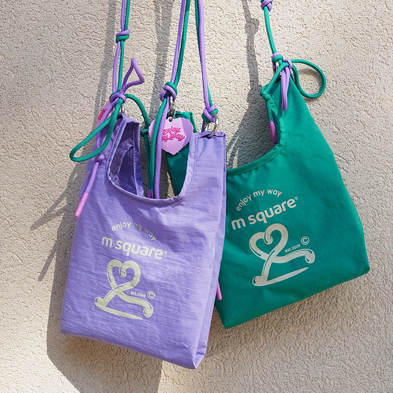 msquare迷你背心包多功能收纳手提包便携可折叠购物袋单肩斜挎包,箱包皮具/热销女包/男包,单肩包,淘宝优惠券,粉丝福利购,淘宝优惠卷