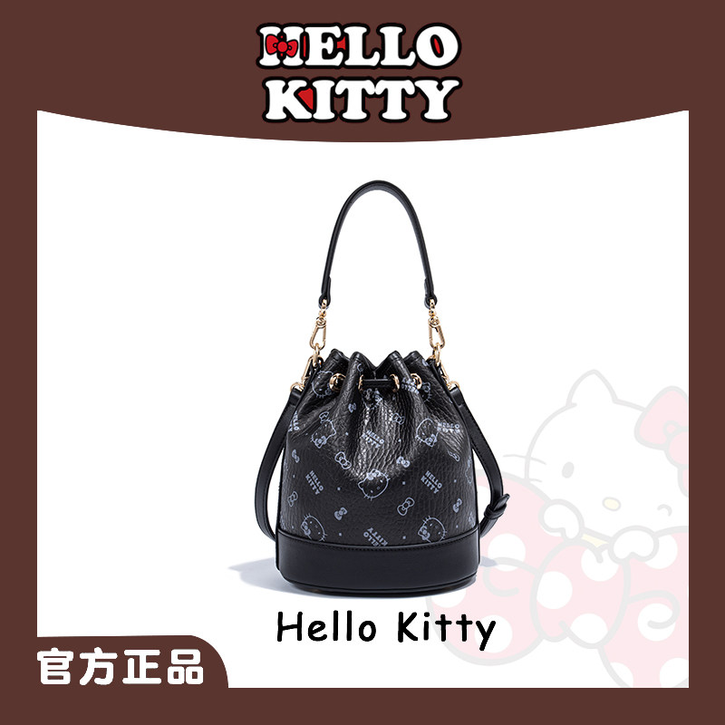 【官方授权】HelloKitty凯蒂猫正版联名包包女斜挎时尚手提水桶包,箱包皮具/热销女包/男包,水桶包,淘宝优惠券,粉丝福利购,淘宝优惠卷