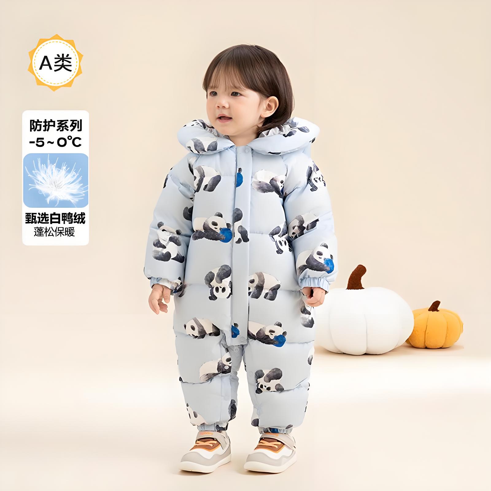 婴儿羽绒服冬季连体衣