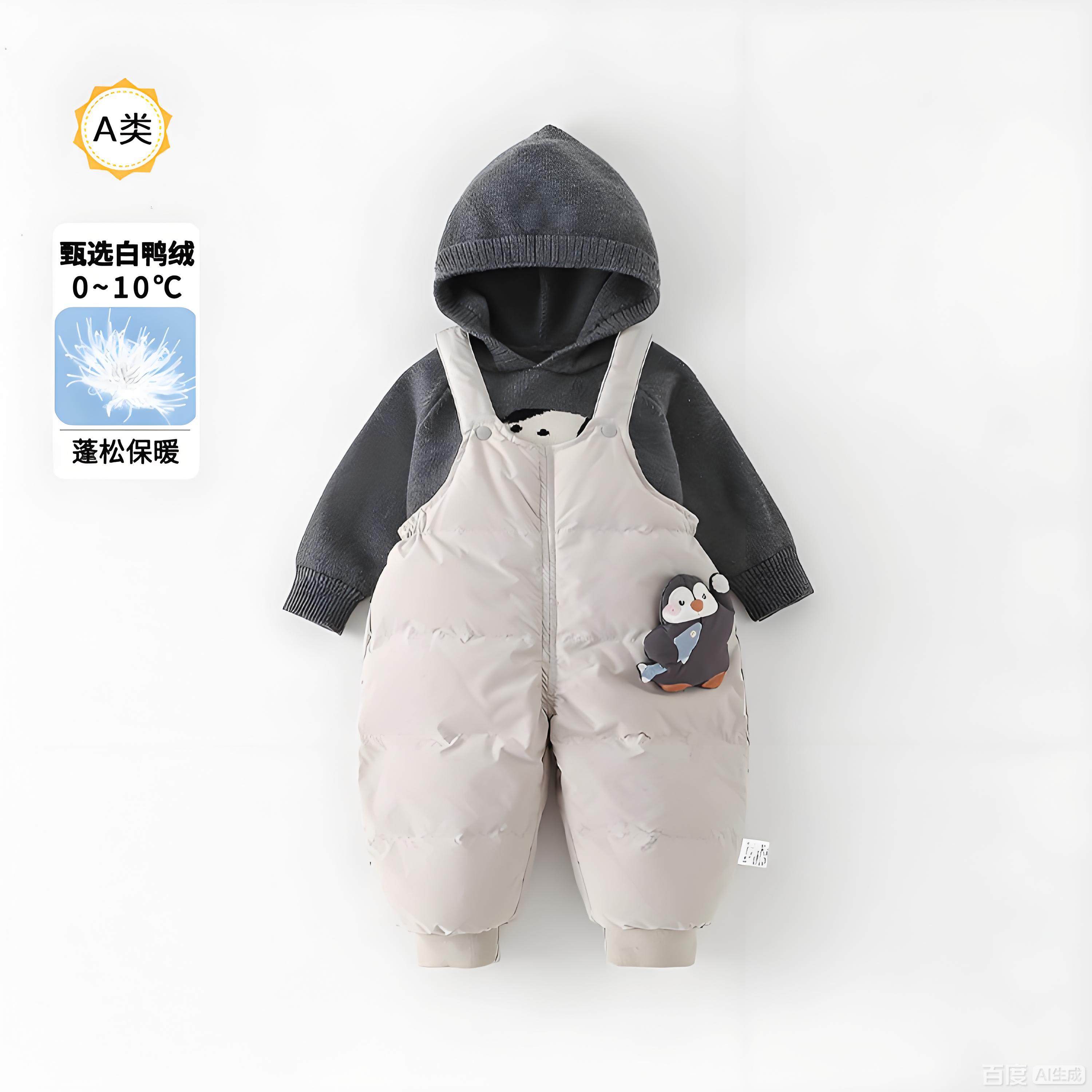 婴儿羽绒裤背带裤加厚保暖冬季男童休闲长裤女童冬装保暖毛衣裤子,童装/婴儿装/亲子装,羽绒裤,淘宝优惠券,粉丝福利购,淘宝优惠卷