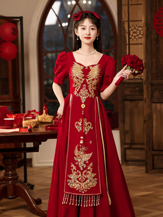 大码 新娘回门服胖mm订婚晚礼服连衣裙结婚 酒敬酒服高级感2025新款