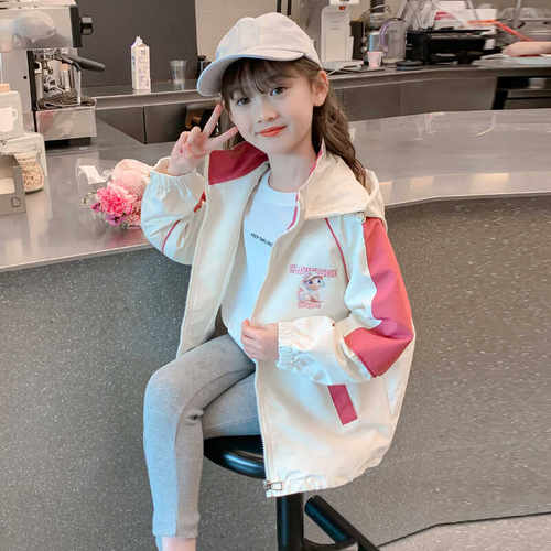 女童春装外套春装连帽外套新款