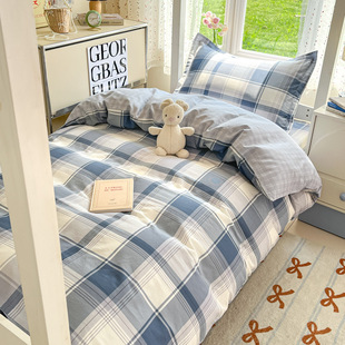 学生住校专用被套三件套被子枕头床垫女生宿舍被套单人学生床单男