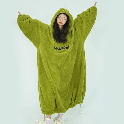 珊瑚绒家居服珊瑚绒加厚浴袍睡袍