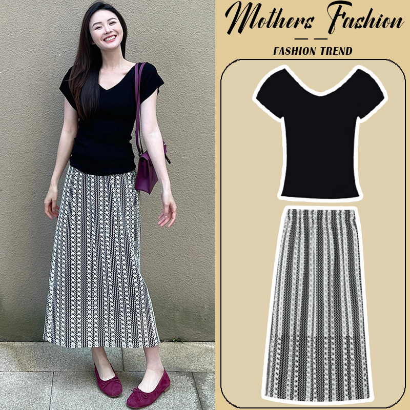 孕妇连衣裙套装夏季2025新款时尚