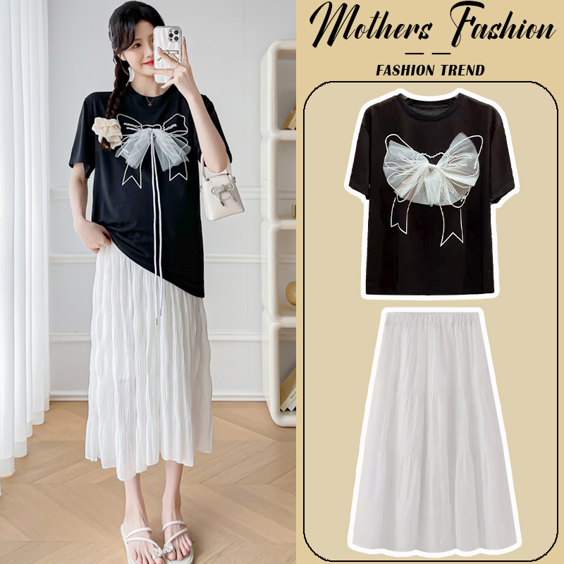 孕妇连衣裙套装夏2024新款穿到生