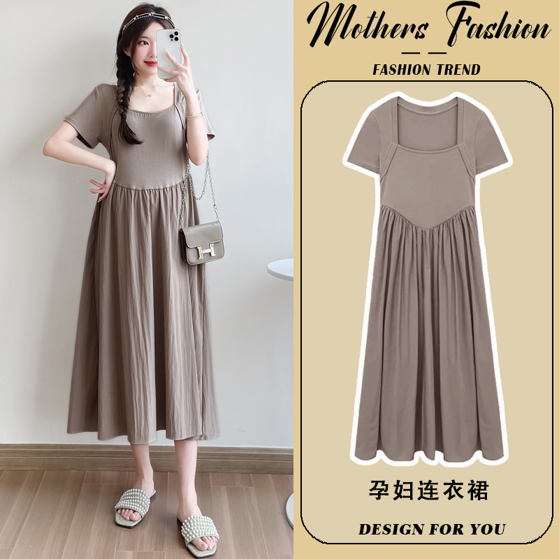 孕妇连衣裙2024新款一件穿到生