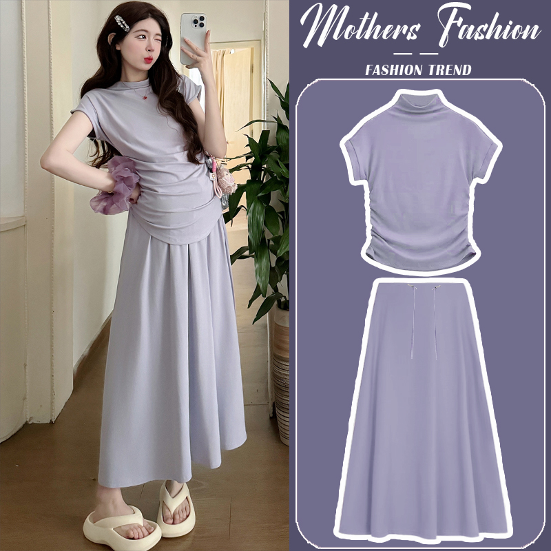 孕妇连衣裙套装夏2025新款