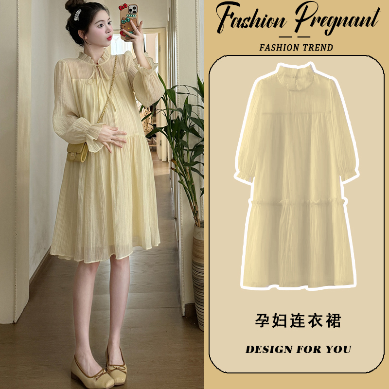 孕妇连衣裙春秋2024新款穿到一生