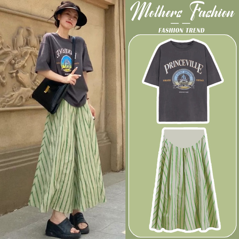 孕妇连衣裙套装夏季2024新款