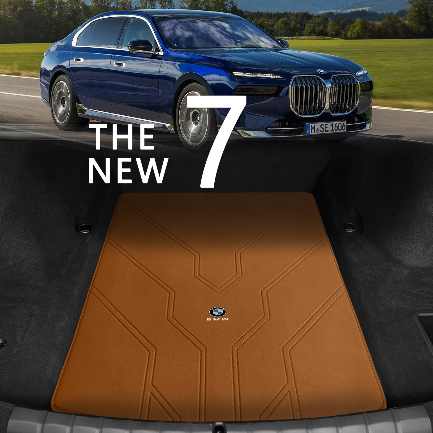 适配宝马7系/i7后备箱垫23款735li 740 730专用防水真皮尾箱垫g70