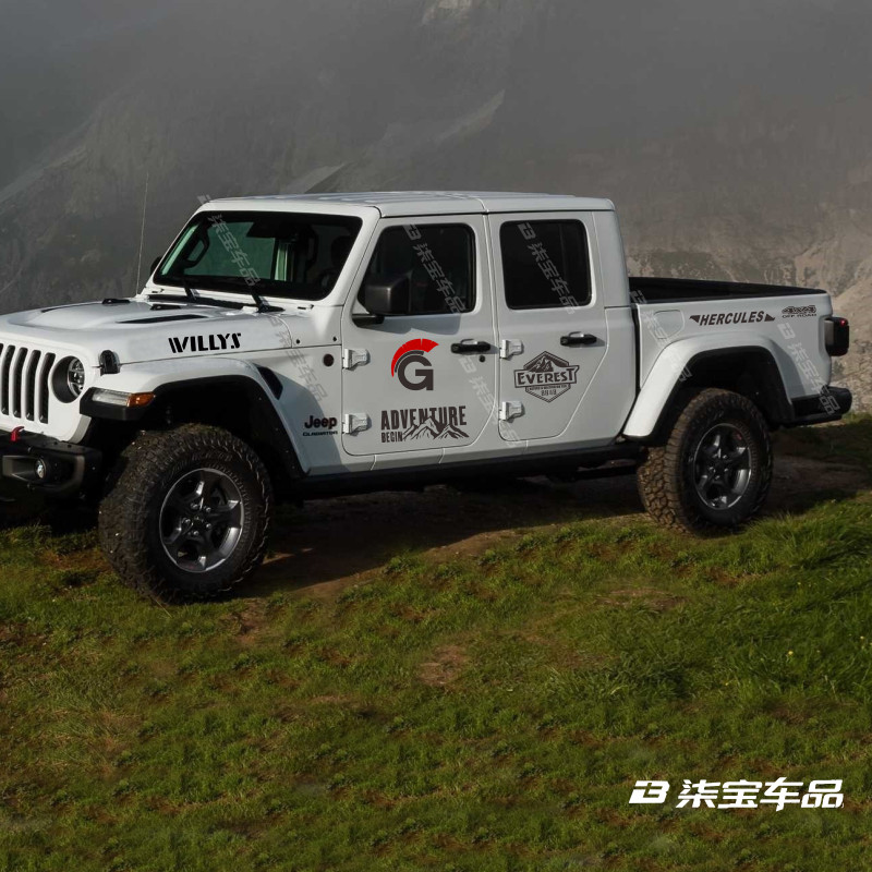 适用于JEEP角斗士车贴纸拉花全车贴花冒险精神装饰版画高级改装贴
