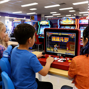 (2026年新款)大屏一体机台式摇杆街机游戏机模拟器97拳王儿童成人