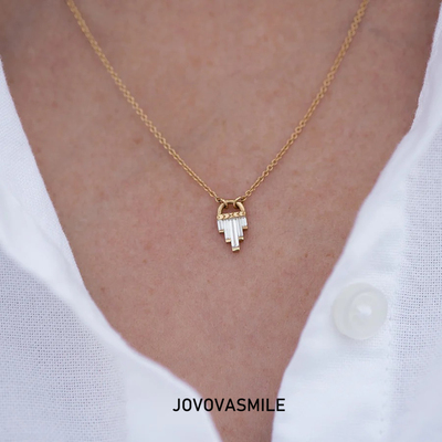 JOVOVASMILE18k金项链包邮莫桑女