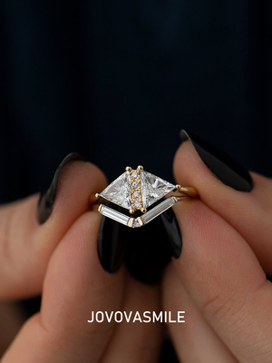 JOVOVASMILE女戒18K金礼物莫桑