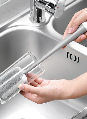 日本海绵杯刷清洁刷家用奶瓶刷长柄保温杯多功能清洁洗杯子刷茶渍