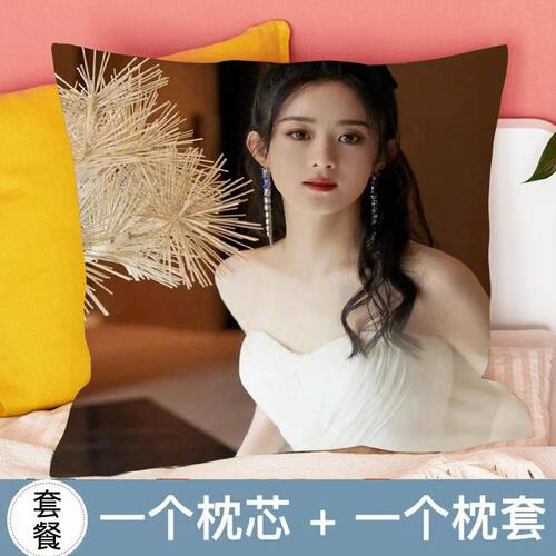新款赵丽颖生日礼物应援物周边同款写真抱枕车载靠垫公仔海报女生