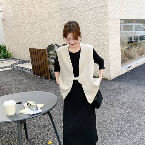 特大码300斤胖MM老钱风连衣裙女士套装温柔氛围感减龄马甲两件套
