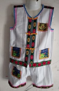 六一儿童少数民族特色彝族服装/男孩纳西族服饰/景颇族舞蹈演出服