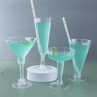 一次性高脚杯木糠杯布丁杯红酒杯慕斯杯甜品杯子葡萄酒杯鸡尾酒杯